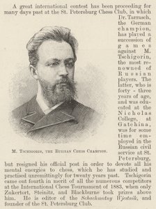M. Tschigorin, der russische Schachmeister von English School