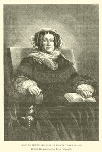 Madame Veuve Clicquot im Alter von achtzig Jahren von English School
