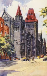 Universität Manchester (Farblithografie)