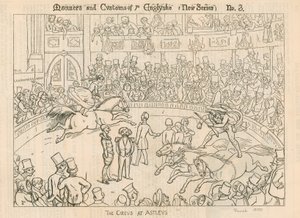 Sitten und Gebräuche der Engländer: Der Zirkus im Astleys (Astleys Amphitheater), London von English School
