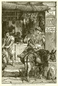 Sitten der römischen Sklaven. Straße in Pompeji von English School
