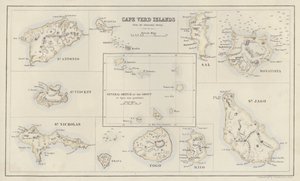 Karte: Kapverdische Inseln, aus der Admiralty Survey von English School