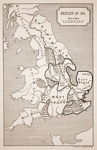 Karte von Großbritannien im Jahr 593