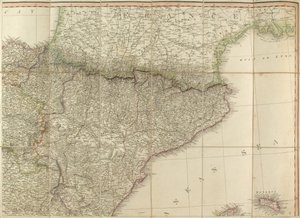 Karte von Spanien, die angeblich vom Herzog von Wellington verwendet wurde