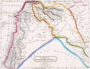 Karte von Syrien, Mesopotamien, Assyrien usw., aus 