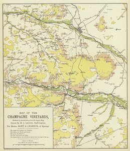 Karte der Champagner-Weinberge von English School