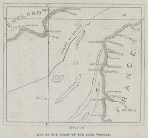 Karte der Küste der letzten Wracks (Stich) von English School