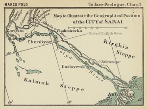 Karte zur Veranschaulichung der geografischen Lage der Stadt Sarai