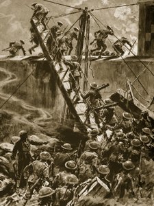 Marines und Matrosen springen in den Gängen von H.M.S. Vindictive auf, 1914-19