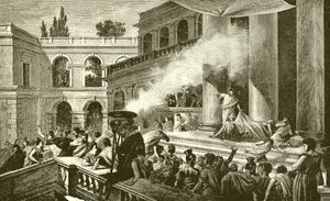 Mark Antonius zeigt dem Volk den Leichnam von Caesar von English School