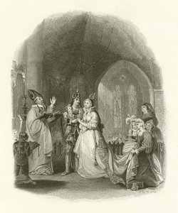 Heirat von Heinrich VII. mit Elizabeth von York von English School