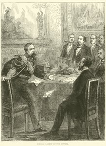 Marschall Leboeuf im Rat, 1870 von English School