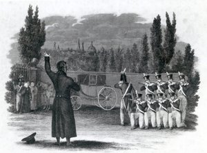 Marschall Ney erschoss sich selbst beim Kommando, veröffentlicht von Thomas Kelly, 1816