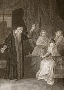 Maria Stuart wird von Knox getadelt, Illustration aus David Humes The History of England, veröffentlicht von R. Bowyer, London, 1812