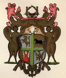 Freimaurerbanner im Besitz der Lodge of York, ca. 1776, aus The History of Freemasonry, Band II, veröffentlicht von Thomas C. Jack, London, 1883 von English School