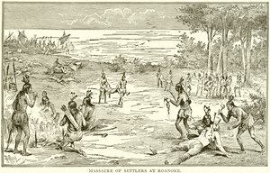 Massaker an Siedlern in Roanoke von English School