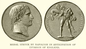 Medaille von Napoleon zur geplanten Invasion Englands von English School