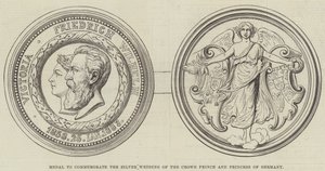 Medaille zur Erinnerung an die Silberhochzeit des Kronprinzen und der Kronprinzessin von Deutschland (Gravur) von English School
