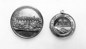 Medaille zur Eröffnung der Liverpool und Manchester Eisenbahn, 1830 von English School