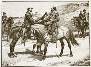 Treffen von Garibaldi und Viktor Emanuel, Illustration aus Cassells Illustrated History of England