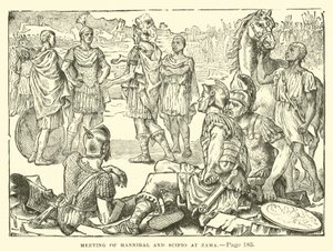 Treffen von Hannibal und Scipio bei Zama von English School