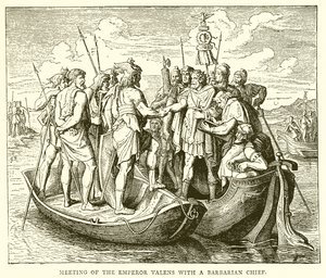 Treffen des Kaisers Valens mit einem barbarischen Häuptling