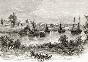 Melbourne, 1840, aus 