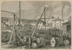 Messrs Glass und Elliotts Atlantisches Telegraphenkabelwerk in East Greenwich von English School