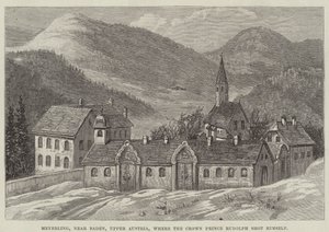 Meyerling, bei Baden, Oberösterreich, wo Kronprinz Rudolf sich erschoss (Stich)