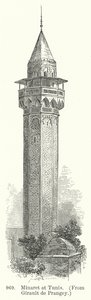 Minarett in Tunis (Gravur) von English School