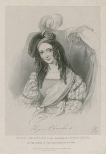 Miss Charles in der Rolle des Cherubino in der Oper Die Hochzeit des Figaro von English School
