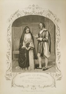 Miss Glyn als Isabella und Mr. Hoskins als Lucio, Akt I Szene 4, in Maß für Maß, von William Shakespeare (1564-1616) nach einem Daguerreotyp von Paine of Islington