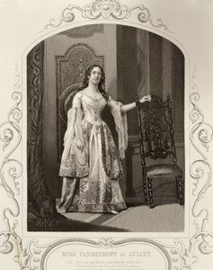 Miss Vandenhoff als Julia, Akt III Szene 1 von Romeo und Julia, von einem Daguerreotyp, veröffentlicht von John Tallis & Co. von English School