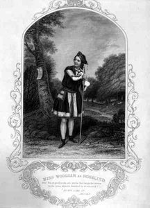 Miss Woolgar als Rosalind, Akt III Szene 2, in Wie es euch gefällt, von William Shakespeare
