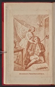 Modern Propensities Broschürenumschlag 1791, mit Susannah Hill und Frantisek Kotzwara (Gravur)
