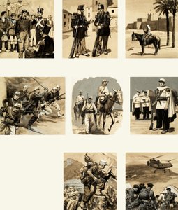 Montage von Bildern zur Fremdenlegion von English School