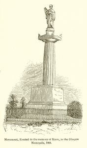 Denkmal, errichtet zum Gedenken an Knox, in der Glasgow Necropolis, 1825 von English School