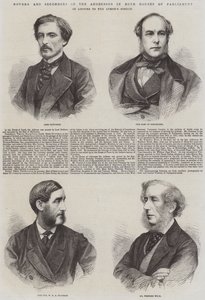 Beweger und Unterstützer der Ansprachen in beiden Häusern des Parlaments, als Antwort auf die Rede der Königin von English School