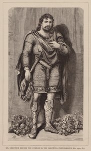 Herr Creswick vor dem Vorhang bei seiner Abschiedsvorstellung, 23. Mai von English School