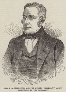 Herr G A Hamilton, MP für die Universität Dublin, gemeinsamer Sekretär des Schatzamtes von English School