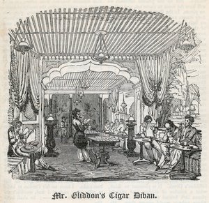 Mr. Gliddons Zigarren-Divan, King Street, Covent Garden von English School