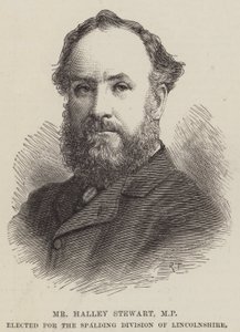 Herr Halley Stewart, MP, gewählt für die Spalding Division von Lincolnshire (Gravur) von English School