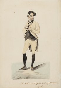 Mr. Matthews als Caleb Quotem in den Wags of Windsor, York, ca. 1820 von English School