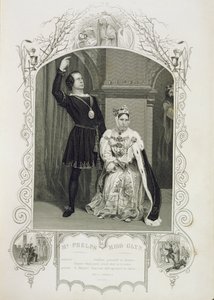 Mr. Phelps als Hamlet und Miss Glyn als Königin Gertrude, Akt III Szene 4, in Hamlet von William Shakespeare (1564-1616)