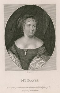 Mrs Davis, nach einem Originalbild in Miniatur im Besitz des Marquis von Buckingham von English School