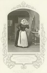 Mrs. Winstanley als Mrs. Quickly, Die lustigen Weiber von Windsor, Akt II, Szene ii von English School