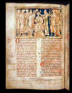 Ms 6712 (A.6.89) fol.115v Eduard der Bekenner (1004-66), Miniatur aus Flores Historiarum, von Matthew Paris, 1250-52 von English School