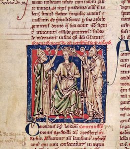 Ms 6712 (A.6.89) fol.126v Wilhelm II. (ca. 1057-1100), Miniatur aus Flores Historiarum, von Matthew Paris, 1250-52 von English School