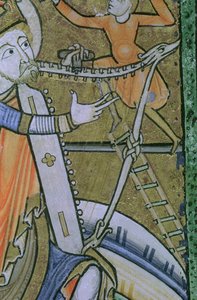 Ms Hunter 229 f.21v David stimmt seine Harfe, aus dem Hunterian Psalter, ca. 1170 von English School