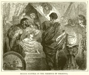 Mucius Scaevola in Anwesenheit von Porsenna von English School